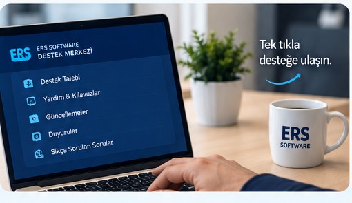ERS Software Destek Merkezi ekranı